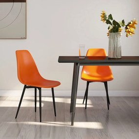 Jedálenské stoličky 2 ks oranžové PP 338060