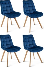 Jedálenská stolička SORIA VELVET, modrá