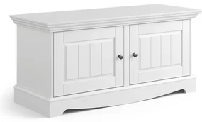 PROXIMA.store - Rustikálny masívny botník 2.0 - BELLUNO ELEGANTE FARBA: biela