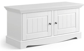 PROXIMA.store - Rustikálny masívny botník 2.0 - BELLUNO ELEGANTE FARBA: biela