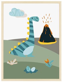 Dino Learning - dinosaurus 2 - obraz do detskej izby Bez rámu  | Dolope