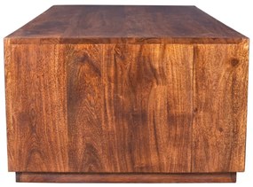 furniture-nabytek.cz - Masívny konferenčný stolík Milburn z akácie, lakovaný, hnedý – 116×57×35 cm