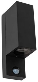 Lucide 69802/02/30 -Vonkajšie svietidlo so senzorom ZARO 2xGU10/7W/230V IP65 čierna