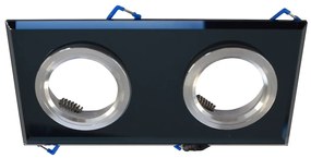 Podhľadové svietidlo Glass Square II, 1x sklenené/čierne kovové tienidlo, b