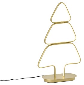 Vianočná stolná lampa zlatý vianočný stromček vrátane LED - Arbre