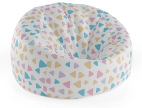 Sablio Sedací vak Cocoon Farebné trojuholníčky - 75 x 45 x 35 cm