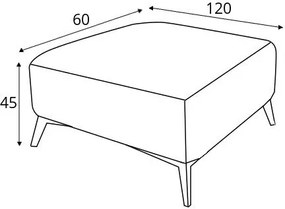 TABURET CHESTERFIELD LARISSA 120 x 60