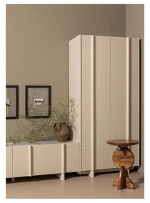 Krémovobiela modulárna skrinka z borovicového dreva 101x210 cm Basu – WOOOD