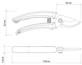 Tramontina Garden záhradné nožnice pružinové 18cm