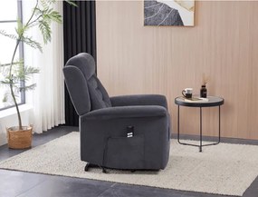 Polohovacie kreslo sivé, elektrické TV-7072 GREY2