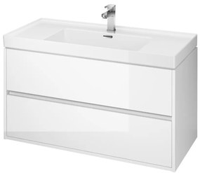 Cersanit Crea, závesná skrinka pod umývadlo 100x45 cm, biela lesklá, S924-021