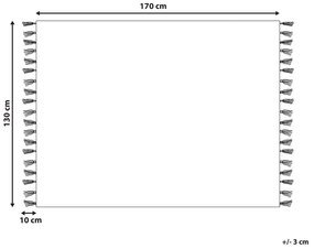 Bavlnená deka 130 x 170 cm čierna KULAC Beliani