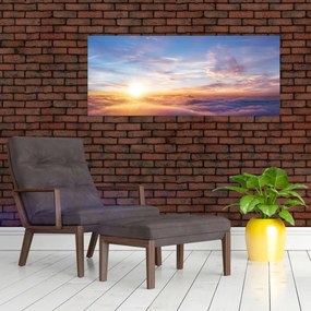 Obraz - Západ slnka nad mrakmi (120x50 cm)