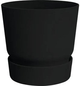 Kvetináč s miskou plastový elho greenville Ø 30 x 28 cm čierny
