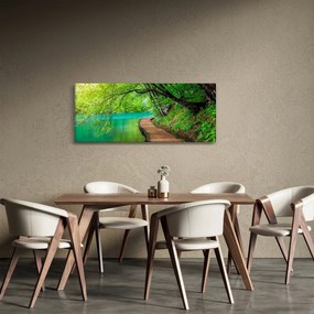 Obraz - Plitvické jazerá (120x50 cm)