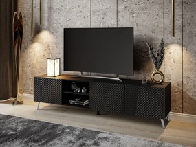 TV STOLÍK DAMIEN ČIERNY LESK 195 cm