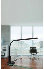 EGLO LED moderná stolná lampička s klipom LAROA, čierna