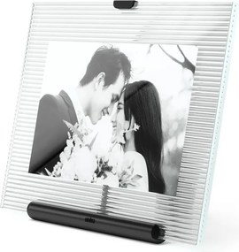 Čierny sklenený stojací rámček 16x20 cm Flute – Umbra