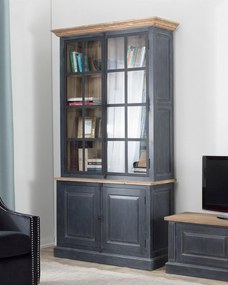 Kredenc Gordes 110 x 46 x 230 old black &amp; natural