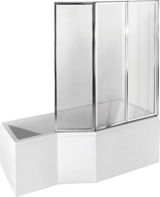 Besco Vaňová zástena AMBITION PREMIUM 3 130140 (130x140 cm | Transparent)