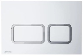 Ravak X01739 - Splachovacie tlačidlo TWIN 24,7x16,5 cm biela