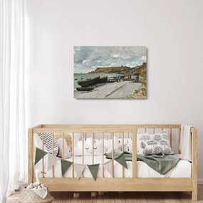 Sklenený obraz - Claude Monet, Sainte Adresse, reprodukcia (70x50 cm)