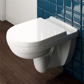 VILLEROY &amp; BOCH O.novo závesné WC s hlbokým splachovaním bez vnútorného okraja, 360 x 560 mm, biela alpská, s povrchom CeramicPlus, 5660R0R1