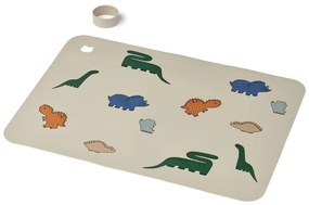 LIEWOOD Silikónové prestieranie Jude Dinosaurus / Mist