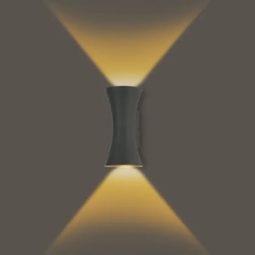 Brilagi - LED vonkajšie nástenné svietidlo BICON LED/10W/230V antracit IP44