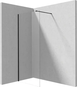Deante Prizma, sprchová zástena 80x195 cm, 6mm číre sklo, čierny profil, DEA-KTJ_N38P