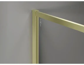 Mexen Kioto-F, sprchová zástena s rámom 145 x 202 cm, 8 mm číre sklo, zlatý matný profil, 800-145-104-55-00