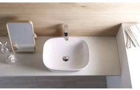 Bathco 4072 - Umývadlo na dosku OLEA 49x40 cm porcelán/biela