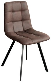 Jedálenská stolička BERGEN hnedé mikrovlákno