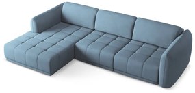 Svetlomodrá rohová pohovka (ľavý roh) Hoku – Makamii