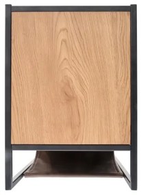 Odkladací stolík COMPACT 65x47 cm čierna/hnedá