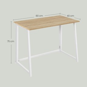 Set do pracovne ZARIMO stôl 80x40 cm biely + kreslo AVOLA VELVET vínové