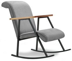 Hojdacie kreslo YOKA 55 cm sivé
