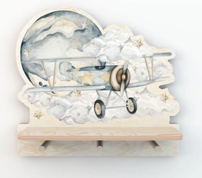 Polička do detskej izby lietadlo