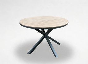 CH Okrúhly hliníkový stôl Polywood- tmavosivá