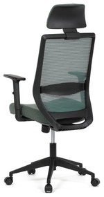 Kancelárska ergonomická stolička SENA — látka, čierna / zelená