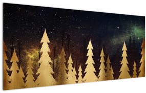 Obraz - Zlatá noc (120x50 cm)