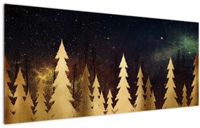 Obraz - Zlatá noc (120x50 cm)