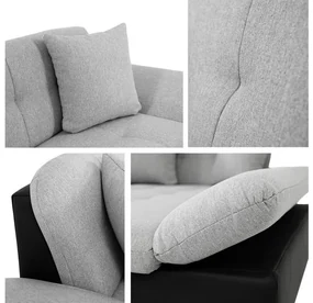 Rohová sedacia súprava s funkciou spania Laviva Sale, Dostupné poťahy: ekokoža Soft 017 + Lux 06 + Lux 05, Strana: pravá