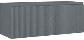 Mexen Rivel, kúpeľňová skrinka 120 cm, 1 zásuvka, drážkovaná, grafitová matná, 91A20-12047-1-BF66