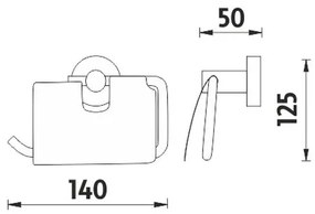 NIMCO UN 13055B-26 - Držiak toaletného papiera UNIX lesklý chróm