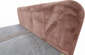 Čalúnená posteľ boxspring FORENA 160x200 cm staroružová Matrac: Bonell pružinová matrac