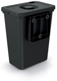 Závesný odpadkový kôš, 10 l, čierna