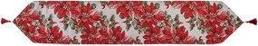Červený behúň s vianočnými hviezdami Christmas Rustic - 33*180 cm