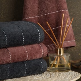 BAVLNENÝ UTERÁK ELZA 50X90 CM TMAVORUŽOVÁ