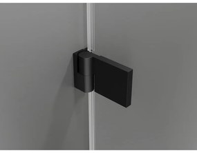 Mexen Lunar-B Duo výklopný sprchový kút 100 x 70 cm, číre sklo, čierna matná, 832-100L-070P-70-00
